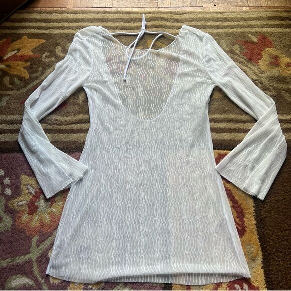 White sheer coverup - Picture 3 of 6